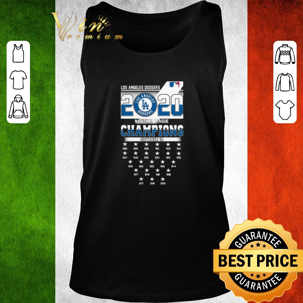 Hot Los Angeles Dodgers 2020 Nation League Champions October 18 shirt