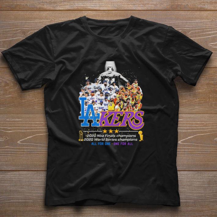 Original Los Angeles Dodgers And Lakers All Team 2020 NBA Finals Champions shirt