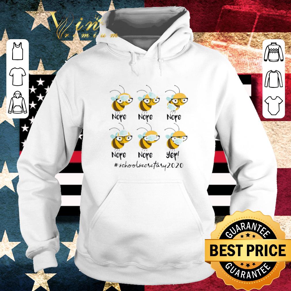 dac3d774 top bee face mask nope nope yep school secretary 2020 shirt 4 - Top Bee Face Mask Nope Nope Yep School Secretary 2020 shirt