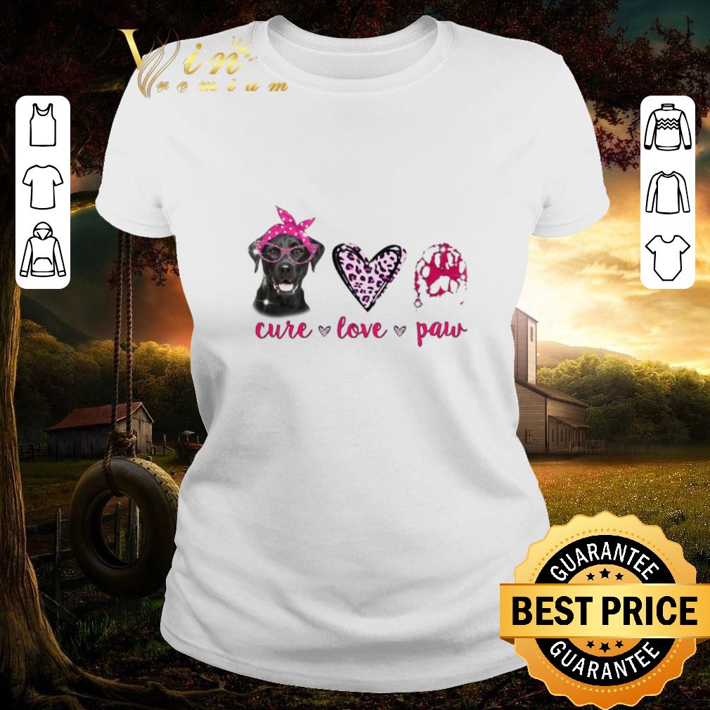 Top Labrador Pink Cure Love Paw shirt