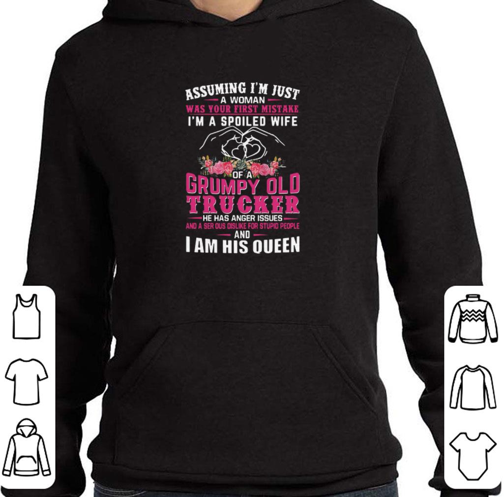 fb84f765 top assuming i m just a woman was you first mistake i m a spoiled wife of a grumpy old trucker he has anger issues shirt 4 - Top Assuming I’m Just A Woman Was You First Mistake I’m A Spoiled Wife Of A Grumpy Old Trucker He Has Anger Issues shirt