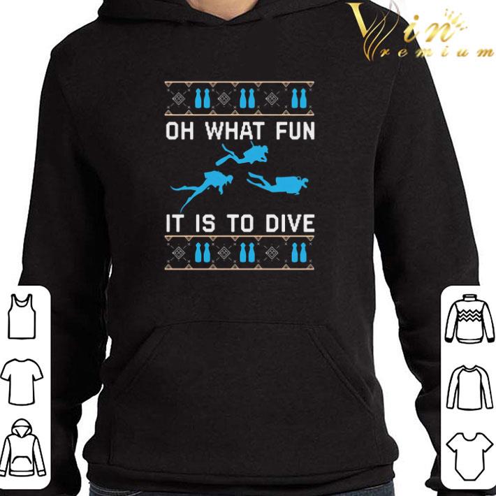 05525ee9 awesome on what fun it is to dive christmas sweat shirt 4 - Awesome On What Fun It Is To Dive Christmas Sweat shirt