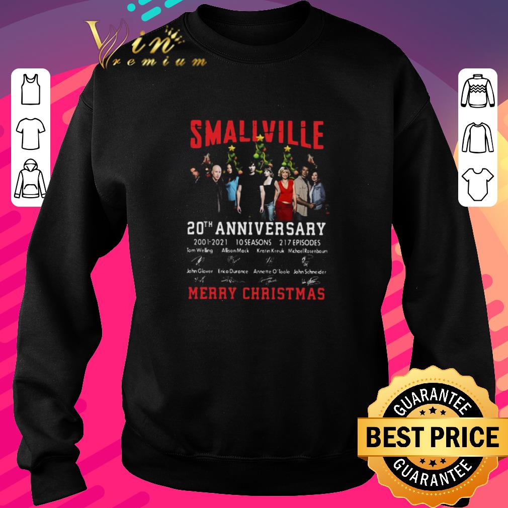 3ca82741 official smallville 10th anniversary 2001 2021 merry christmas signatures shirt 4 - Official Smallville 10th Anniversary 2001 2021 Merry Christmas Signatures shirt