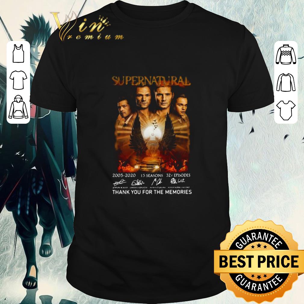 Hot Supernatural 2005 2020 15 Seasons 32 Episodes Thank You For The Memories Signatures shirt