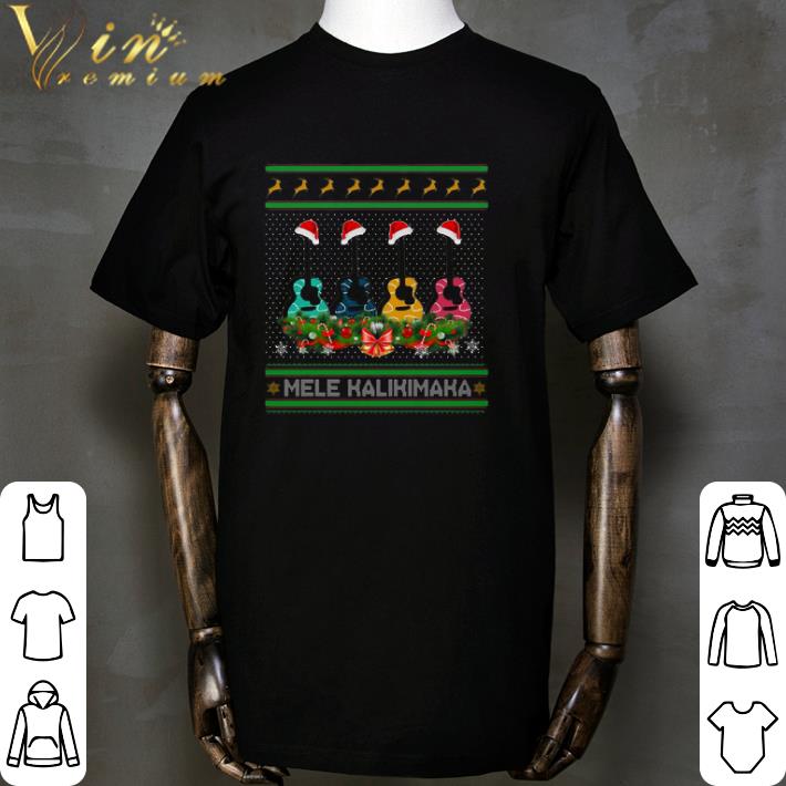 Funny Guitar Mele Kalikimaka Christmas shirt
