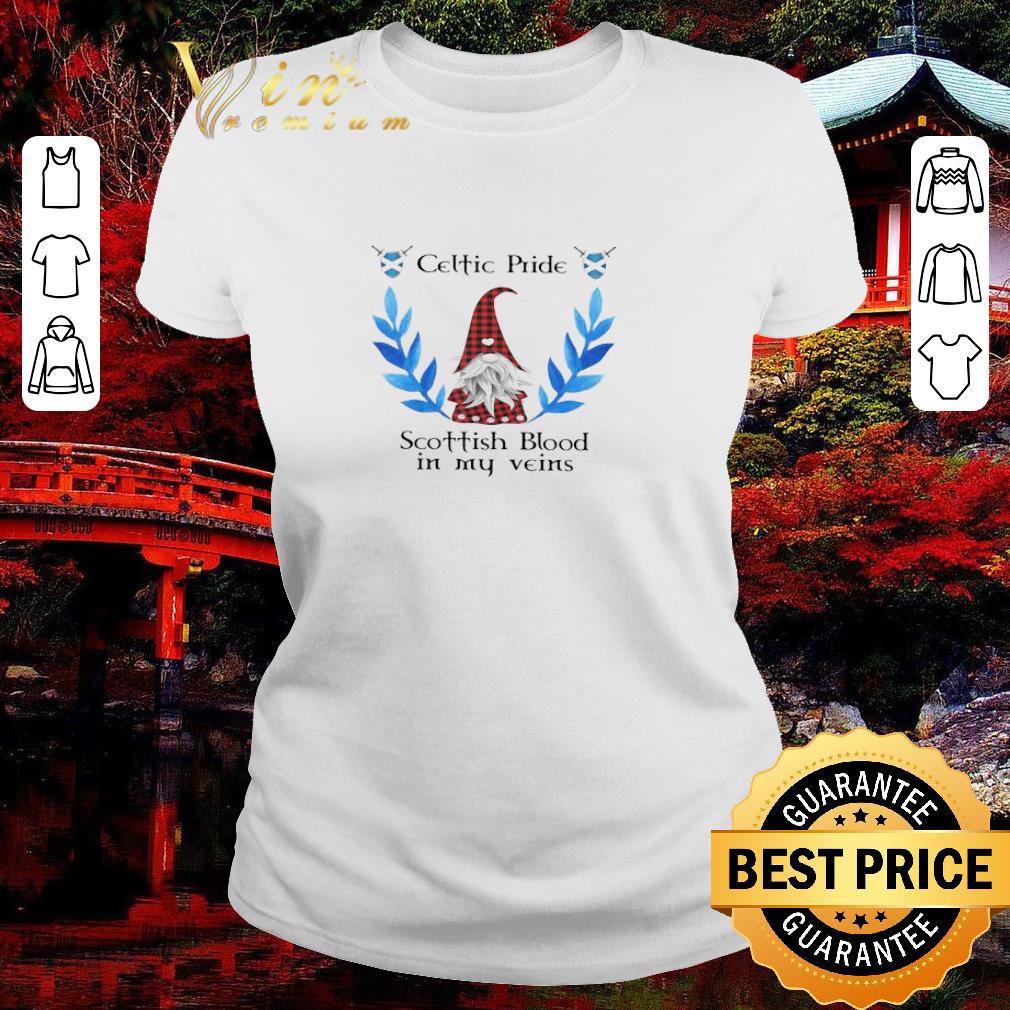 Awesome Gnomes Celtic Pride Scottish Blood In My Veins shirt