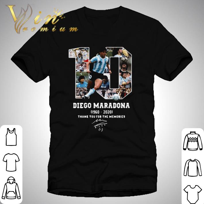Top Diego Maradona Thank You For The Memories 1960-2020 shirt