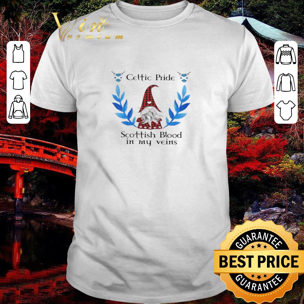 Awesome Gnomes Celtic Pride Scottish Blood In My Veins shirt