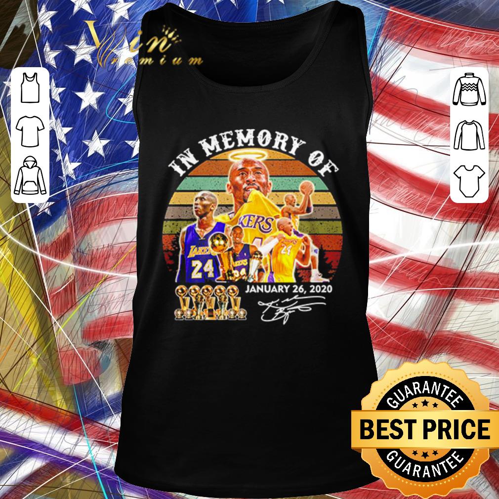 Original In memory of Kobe Bryant january 26, 2020 signature vintage shirt