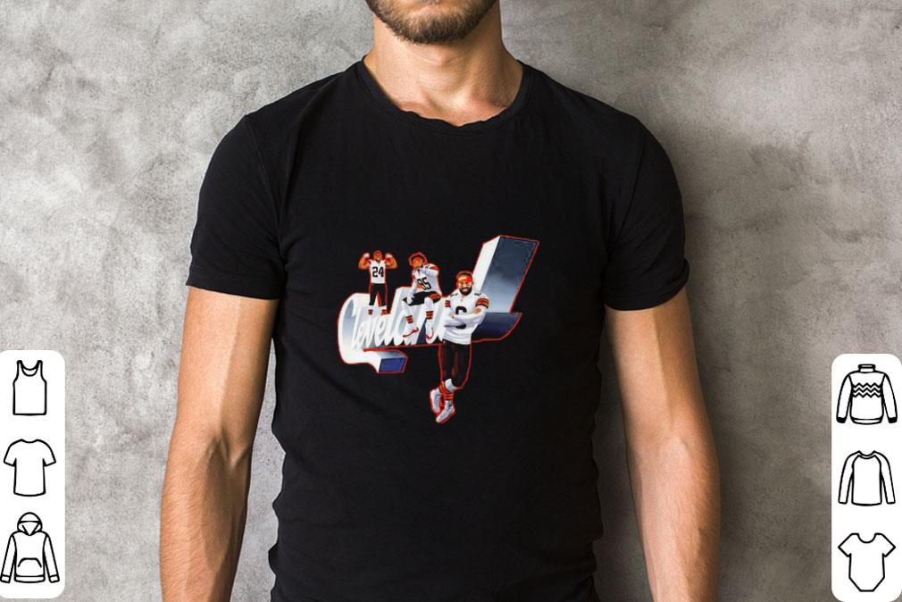 Nice Cleveland Browns Nick Chubb Myles Garrett Baker Mayfield shirt