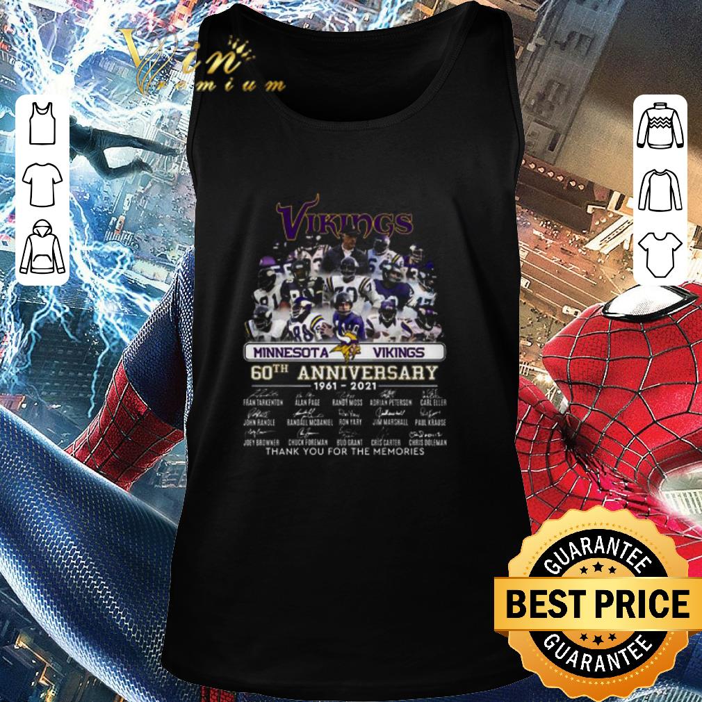 Original Minnesota Vikings 60th Anniversary 1961-2021 Thank You For The Memories shirt