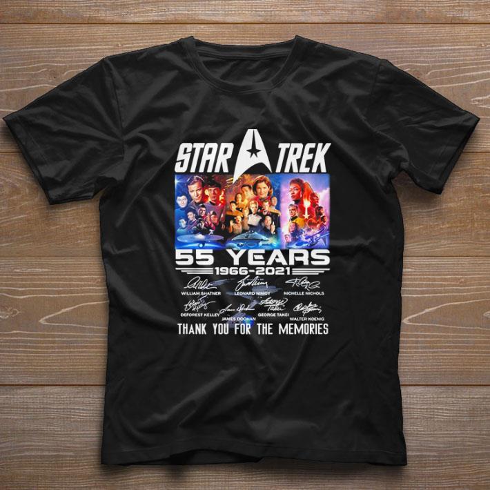 Premium Star Trek 55 years 1966-2021 signature thank you for the memories shirt