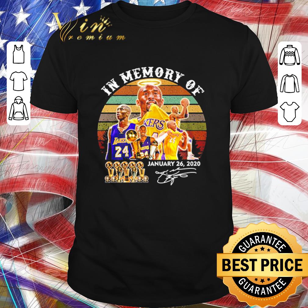 Original In memory of Kobe Bryant january 26, 2020 signature vintage shirt