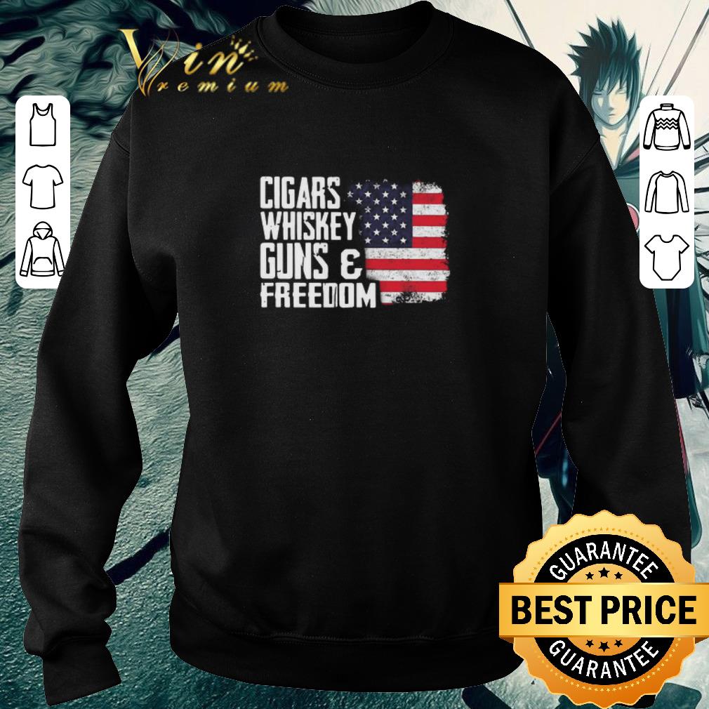 27802d7f top cigars whiskey guns and freedom american flag shirt 4 - Top Cigars Whiskey Guns And Freedom American Flag shirt