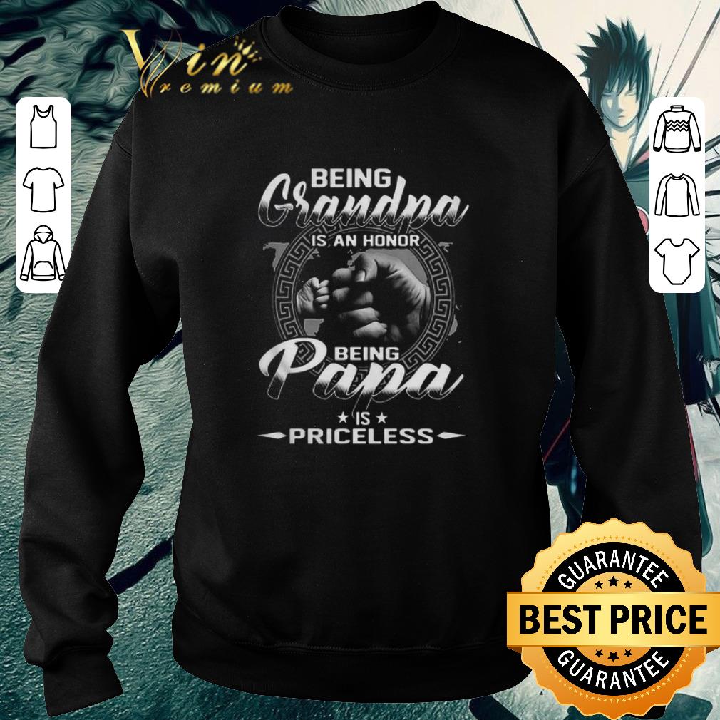 fd55372c awesome being a grandma is an honor being papa is priceless shirt 4 - Awesome being a grandma is an honor being papa is priceless shirt