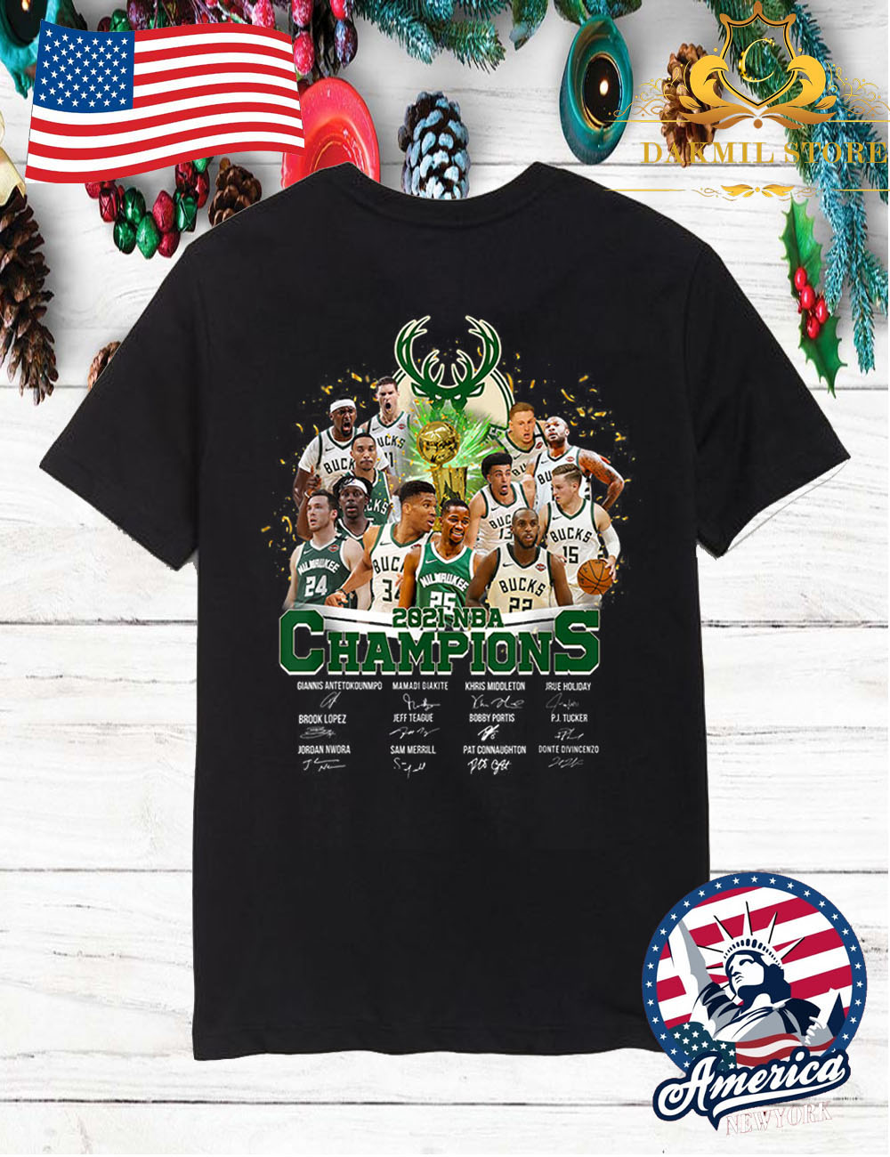 Bucks NBA Champions T Shirt
