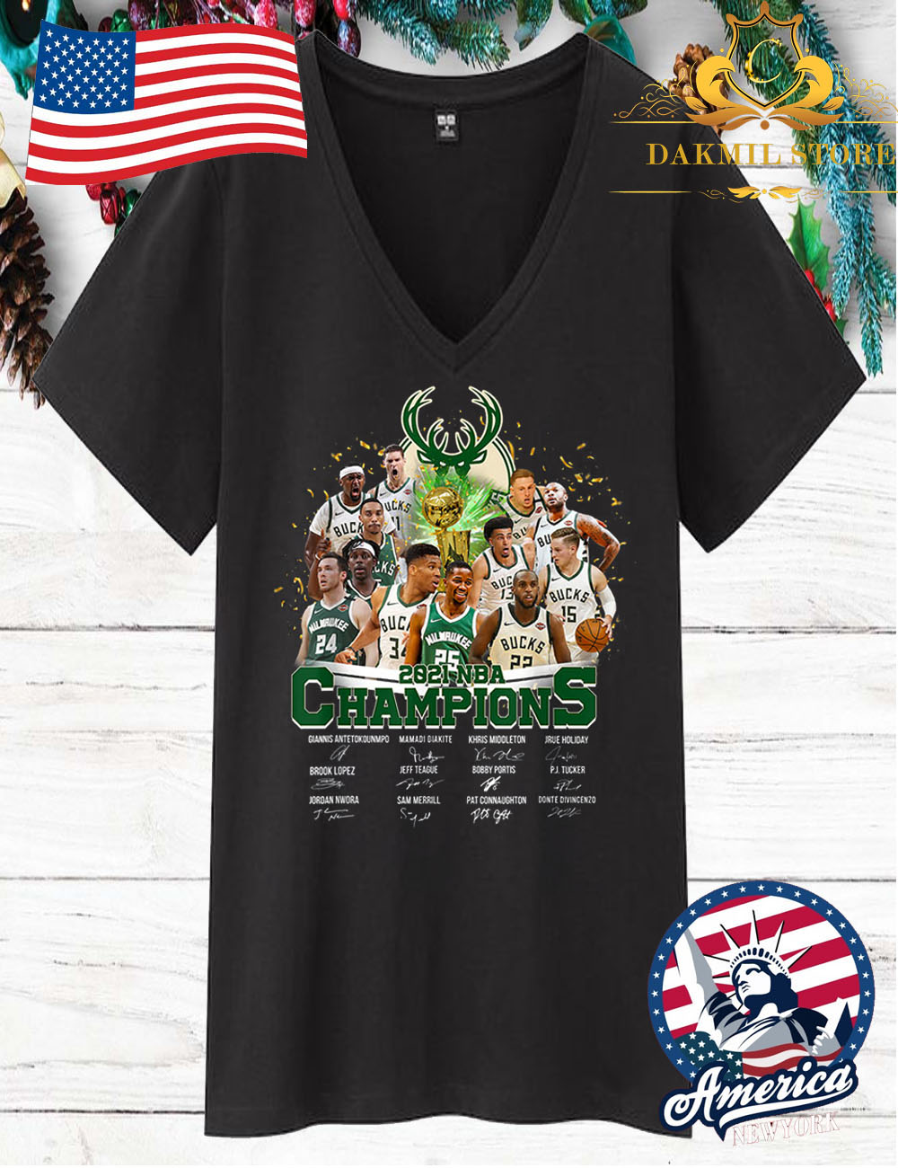 Bucks NBA Champions T Shirt