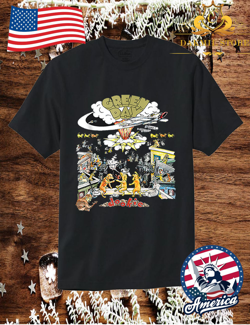 The Green Day O Rock Band Dookie T shirt