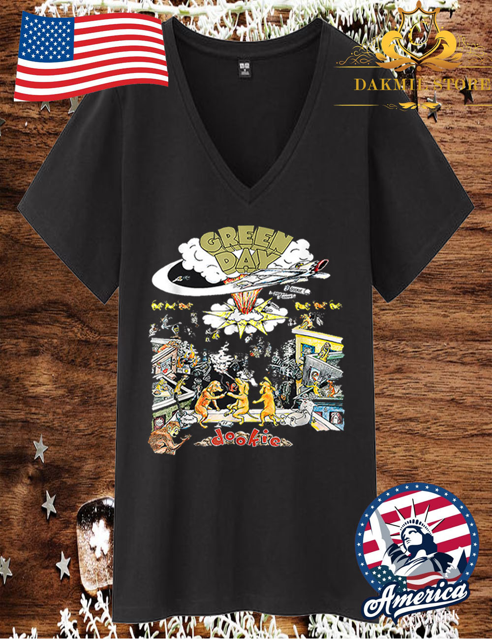 The Green Day O Rock Band Dookie T shirt