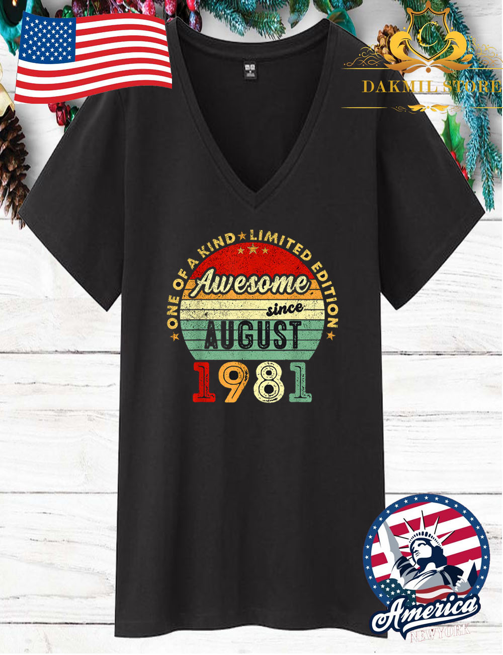 Wesome Since August 1981 T shirt wesome since August 1981 V Neck - Wesome Since August 1981 T shirt