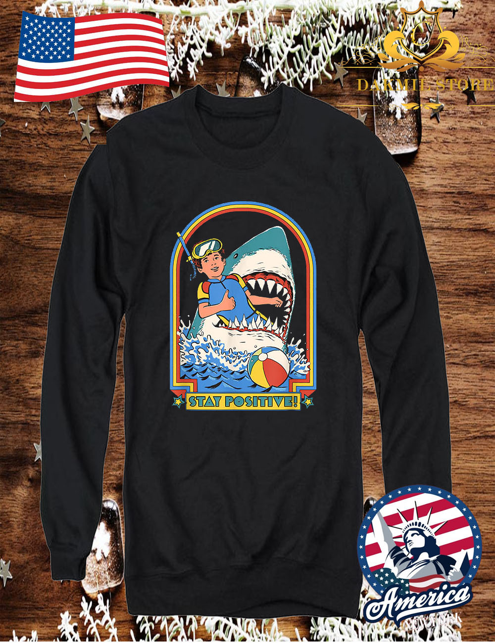 Stay Positive Shark Attack Shark Ocean Funny T-Shirt Trending T-shirt, Trending Today Stay Positive Shark Attack Shark Ocean Funny Sweatshirt Trending T shirt Trending Today - Stay Positive Shark Attack Shark Ocean Funny T-Shirt Trending T-shirt, Trending Today