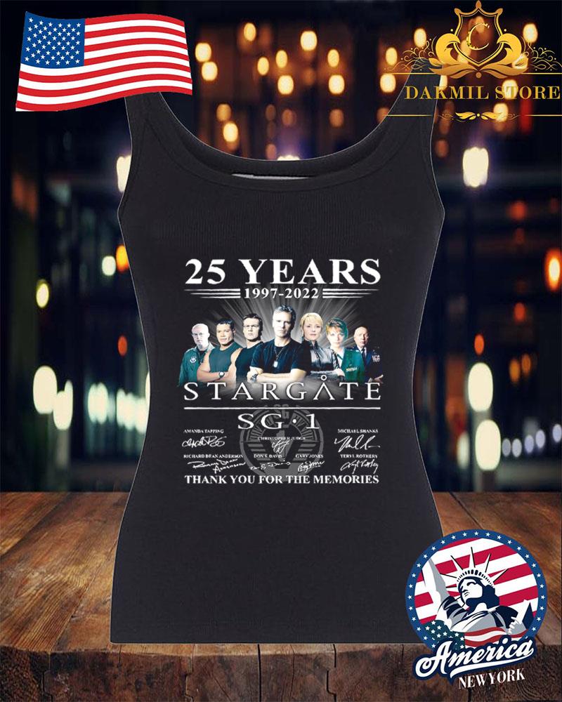 25 Years 1997-2022 Stargate SG1 Thank You For The Memories signature shirt