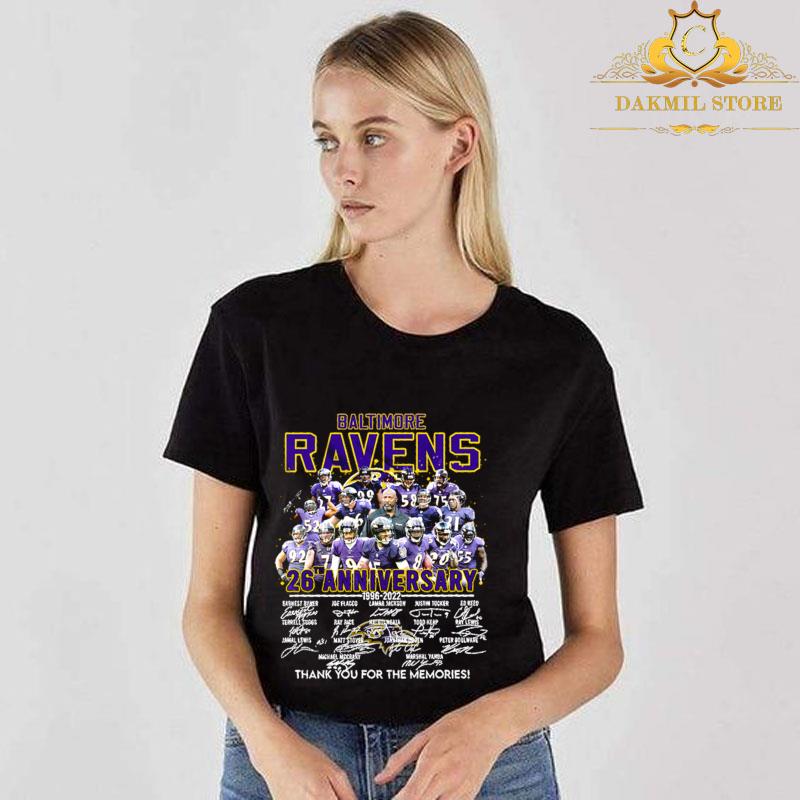 Baltimore Ravens 26th Anniversary Thank You For The Memories signature shirt