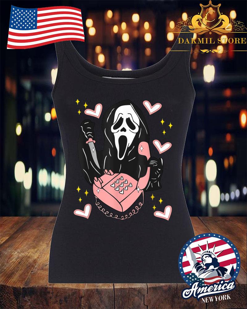womens Messy Bun Horror Life Mom Halloween T-Shirt