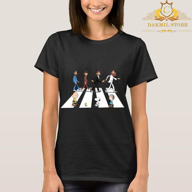 The Beatles Abbey Road Peanut Snoopy Youth Kids T-Shirt
