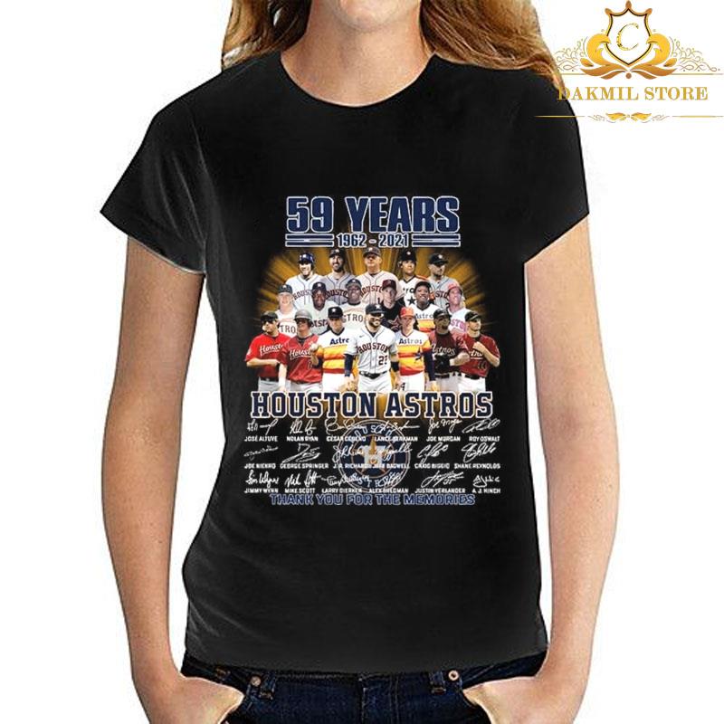 59 Years 1962-2021 Houston Astros Thank You For The Memories signature shirt 59 Years 1962-2021 Houston Astros Thank You For The Memories signature shirt