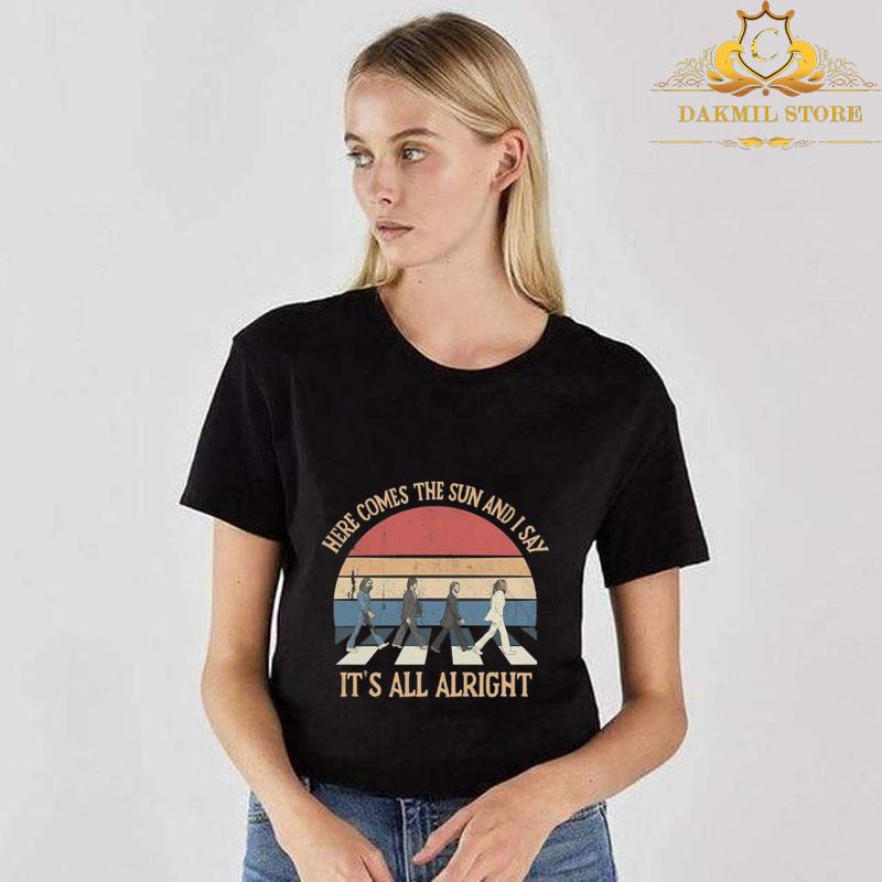 The Beatles here comes the sun and I say Its all right vintag - The Beatles here comes the sun and I say It's all right vintage Shirt,Beatles Lovers Here Come The Sun and I Say It's All Alright Vintage T-Shirt