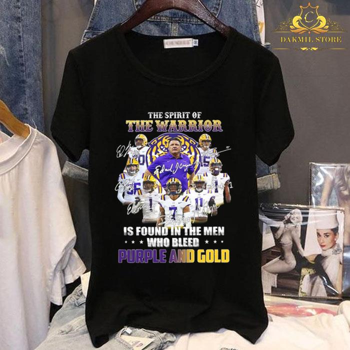 The spirit of the warrior is found in the menwho bleed purple and gold shirt 1 - The spirit of the warrior is found in the menwho bleed purple and gold shirt