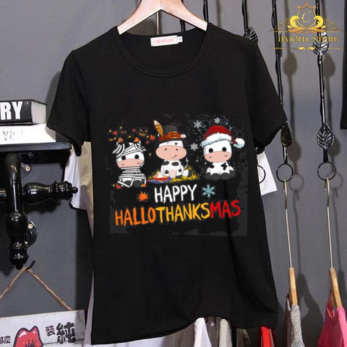 Three Cow Happy hallothanksmas shirt 1 - Three Cow Happy hallothanksmas shirt