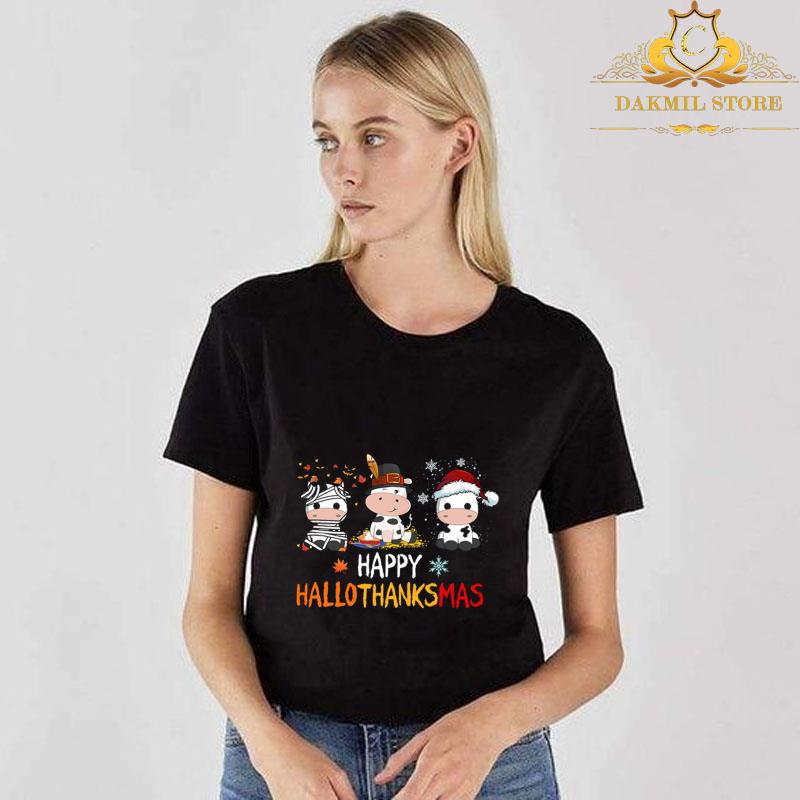 Three Cow Happy hallothanksmas shirt 3 - Three Cow Happy hallothanksmas shirt