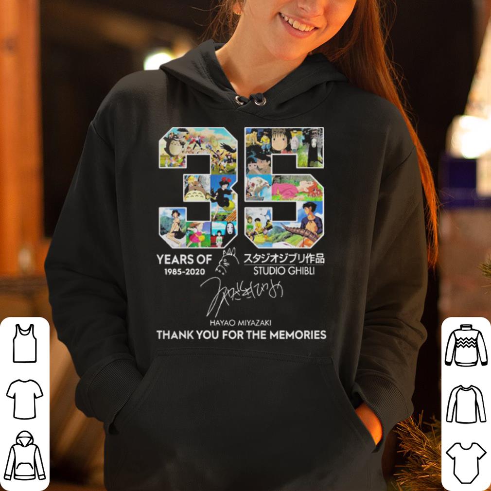 35 year of Studio Ghibli 1985 2020 Hayao Miyazaki Thank you for the memories shirt 4 - 35 year of Studio Ghibli 1985-2020 Hayao Miyazaki Thank you for the memories shirt