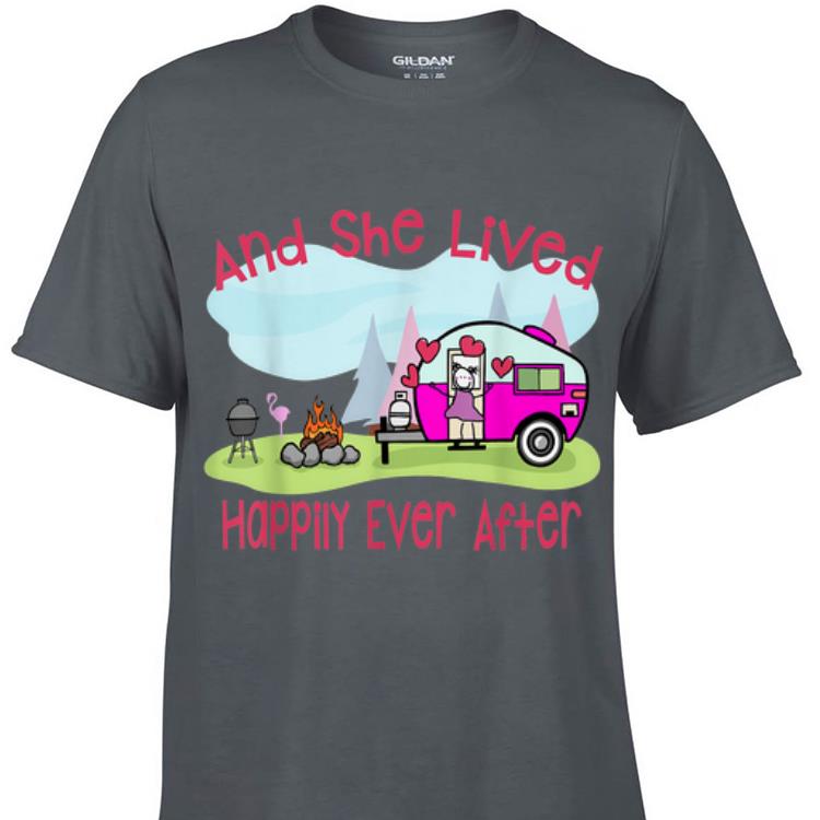 Aweome Flamingo And She Lived Happily Ever After Love Camping shirt 1 - Aweome Flamingo And She Lived Happily Ever After Love Camping shirt