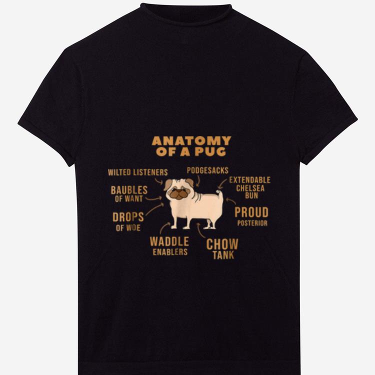 Awesome Cute Funny Pug Dog Anatomy Of A Pug shirt 1 - Awesome Cute Funny Pug Dog - Anatomy Of A Pug shirt