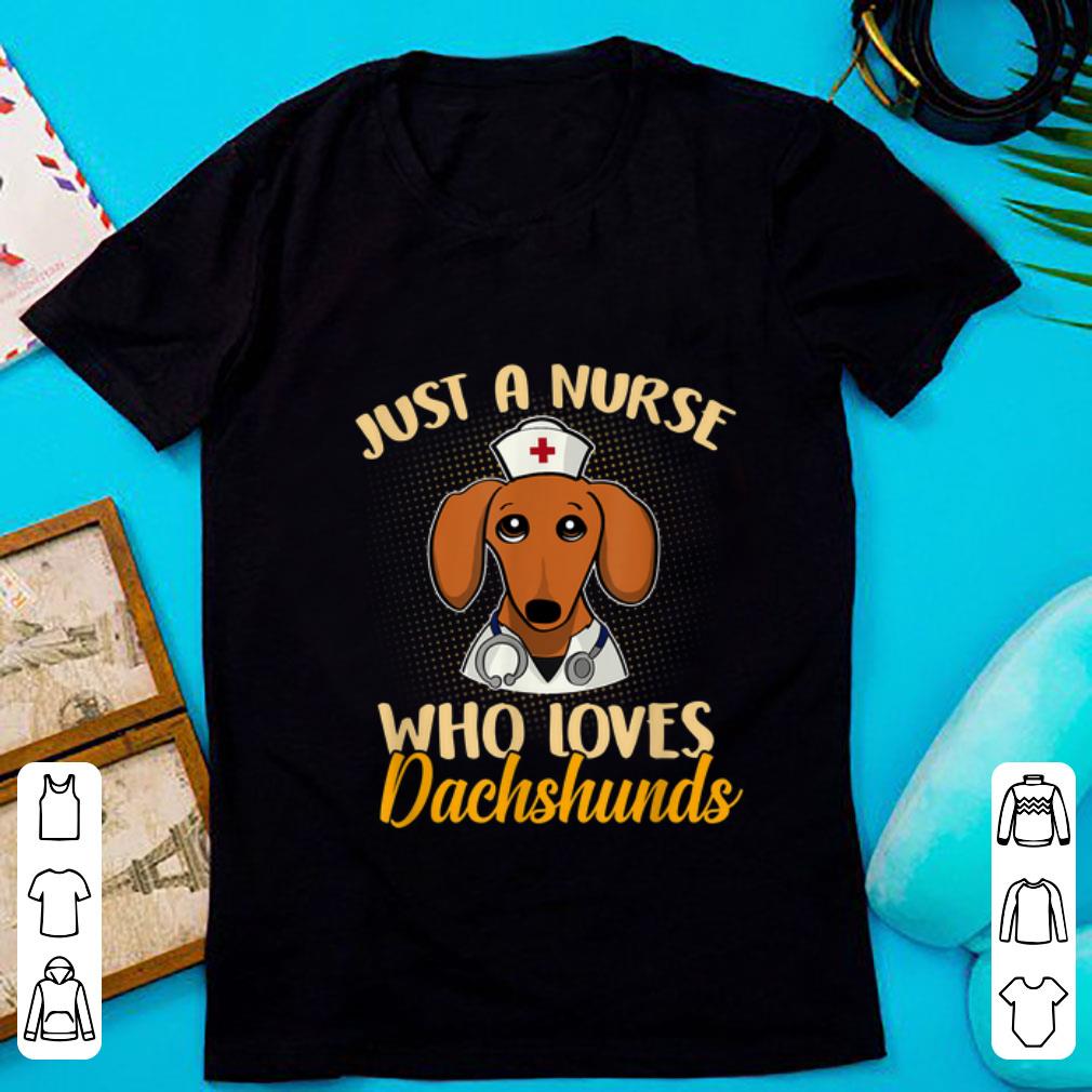 Awesome Just A Nurse Who Loves Dachshunds shirt 1 - Awesome Just A Nurse Who Loves Dachshunds shirt