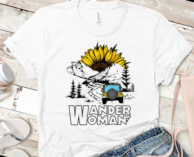 Awesome Wander Women Jeep Camping Mountain Sunflower shirt 1 - Awesome Wander Women Jeep Camping Mountain Sunflower shirt