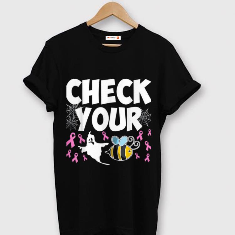 Beautiful Check Your Boo Bees Halloween Costume Breast Cancer Survivor shirt 1 - Beautiful Check Your Boo Bees Halloween Costume Breast Cancer Survivor shirt
