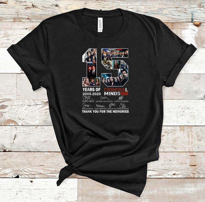 Hot 15 Years Of Criminal Minds Thank You For The Memories Signature shirt 1 - Hot 15 Years Of Criminal Minds Thank You For The Memories Signature shirt