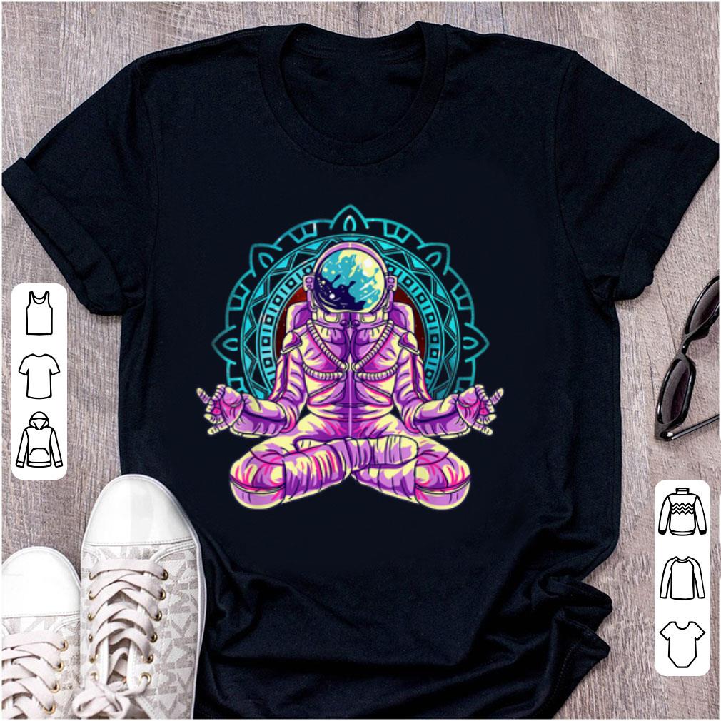 Hot Astronaut Yoga Lotus Pose Meditation shirt 1 - Hot Astronaut Yoga Lotus Pose Meditation shirt