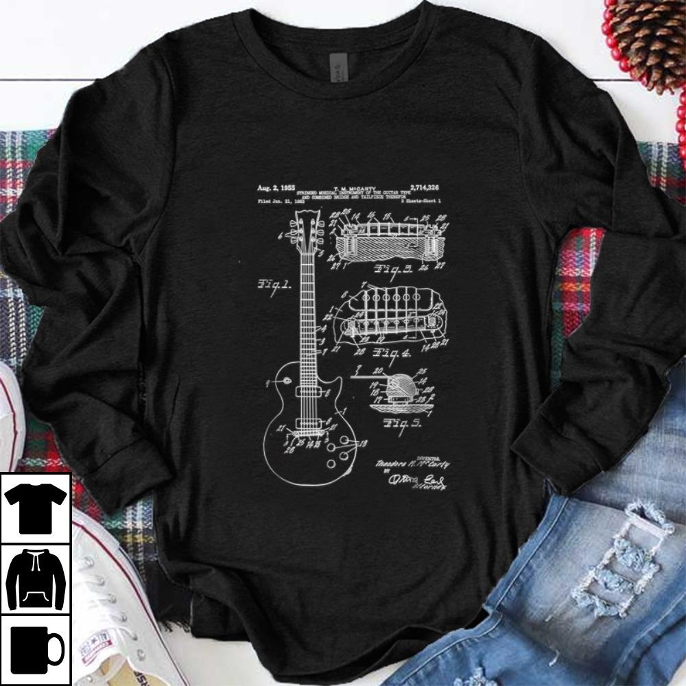 Hot Guitar Patent Print 1955 shirt 1 - Hot Guitar Patent Print 1955 shirt