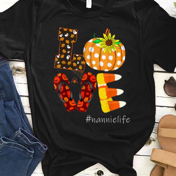 Hot Love Nannie Life Pumpkin Flip Flops Halloween shirt 1 - Hot Love Nannie Life Pumpkin Flip Flops Halloween shirt