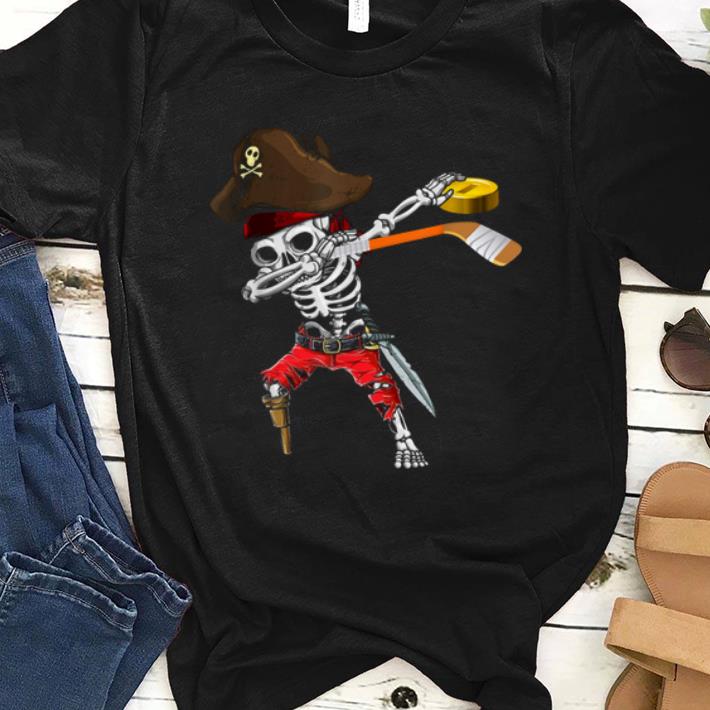 Nice Dabbing Skeleton Jolly Roger Pirate Ice Hockey Halloween shirt 1 - Nice Dabbing Skeleton Jolly Roger Pirate Ice Hockey Halloween shirt