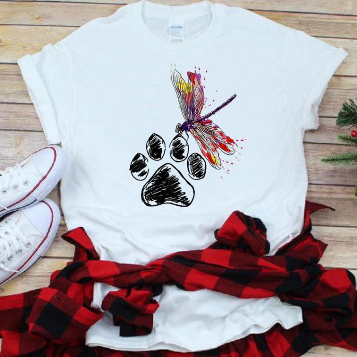 Nice Dragonfly Dog Paw Color shirt 1 - Nice Dragonfly Dog Paw Color shirt