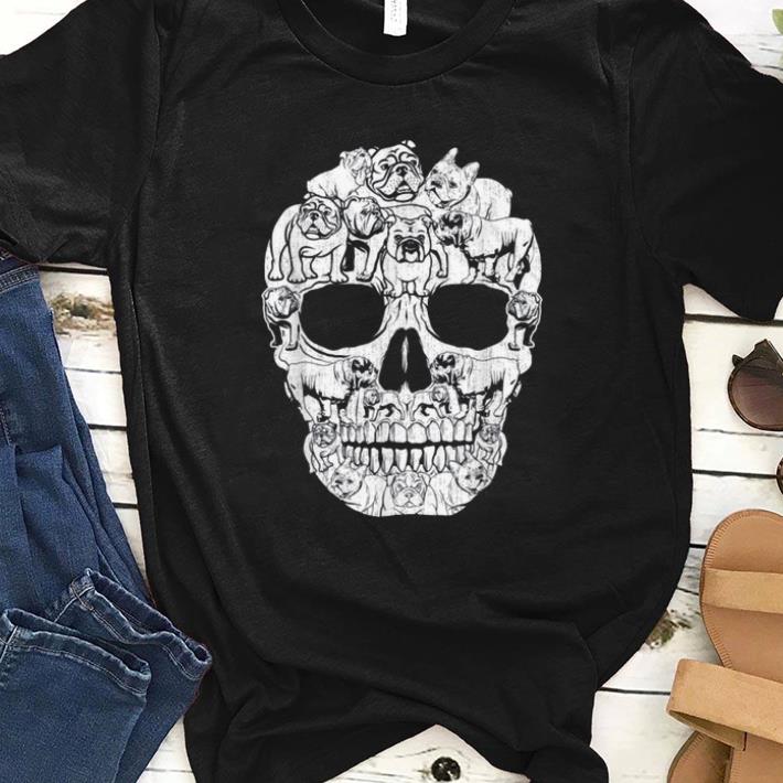 Nice English Bulldog Dog Skull Halloween Costumes Gift shirt 1 - Nice English Bulldog Dog Skull Halloween Costumes Gift shirt