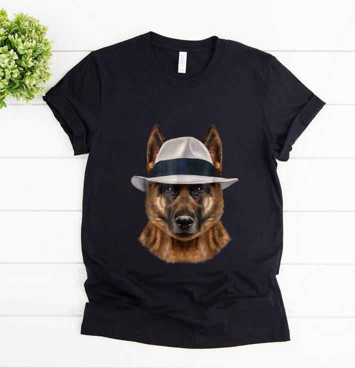 Nice German Shepherd Dog in Fedora Hat shirt 1 - Nice German Shepherd Dog in Fedora Hat shirt