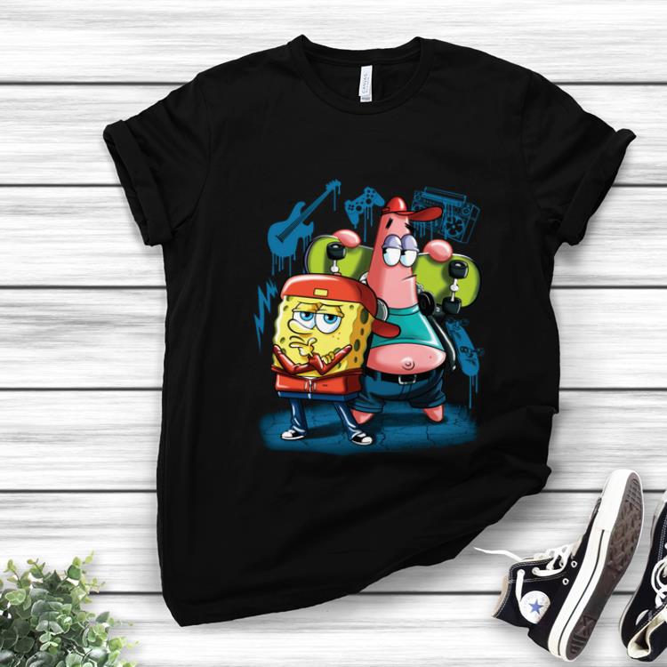 Nice Punk Rock Spongebob With Patrick Star Pullover Street Style shirt 1 - Nice Punk Rock Spongebob With Patrick Star Pullover Street Style shirt