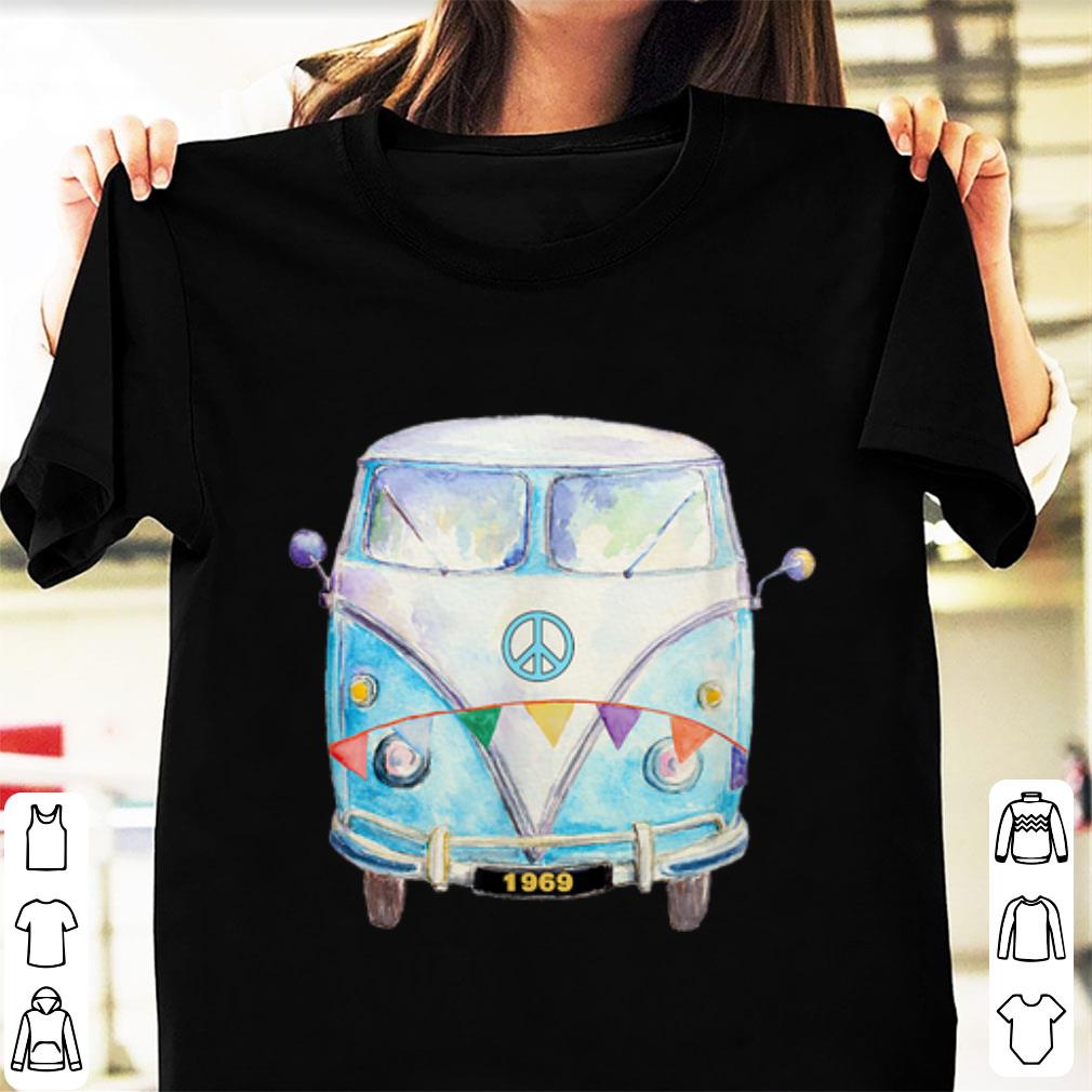Official 1969 Hippie Peace Van Campervan Colorful shirt 1 - Official 1969 Hippie Peace Van Campervan Colorful shirt